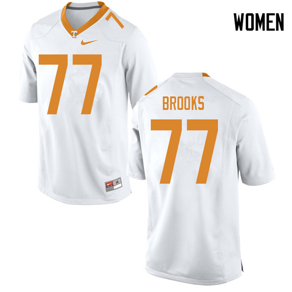 Women #77 Devante Brooks Tennessee Volunteers College Football Jerseys Sale-White